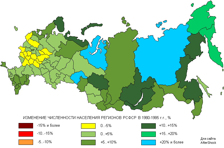 Карта городов по численности населения россии